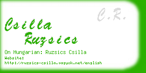 csilla ruzsics business card